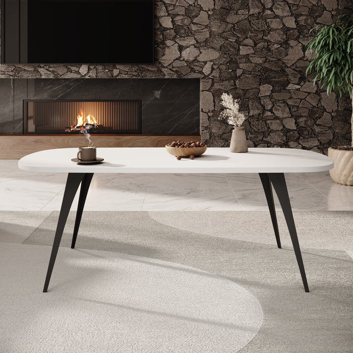 Meubella - Salontafel Flix - Wit - 120 cm