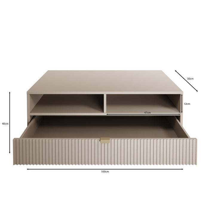 Meubella - Salontafel Tavares - Beige - 100 cm