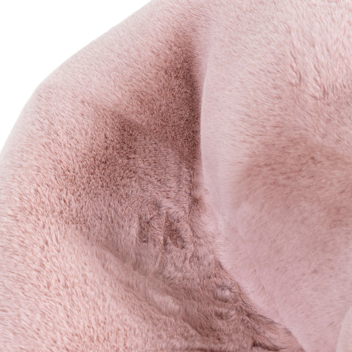icon Kingston Kinderzitzak - Fluffy Pluche Imitatiebont - Oudroze