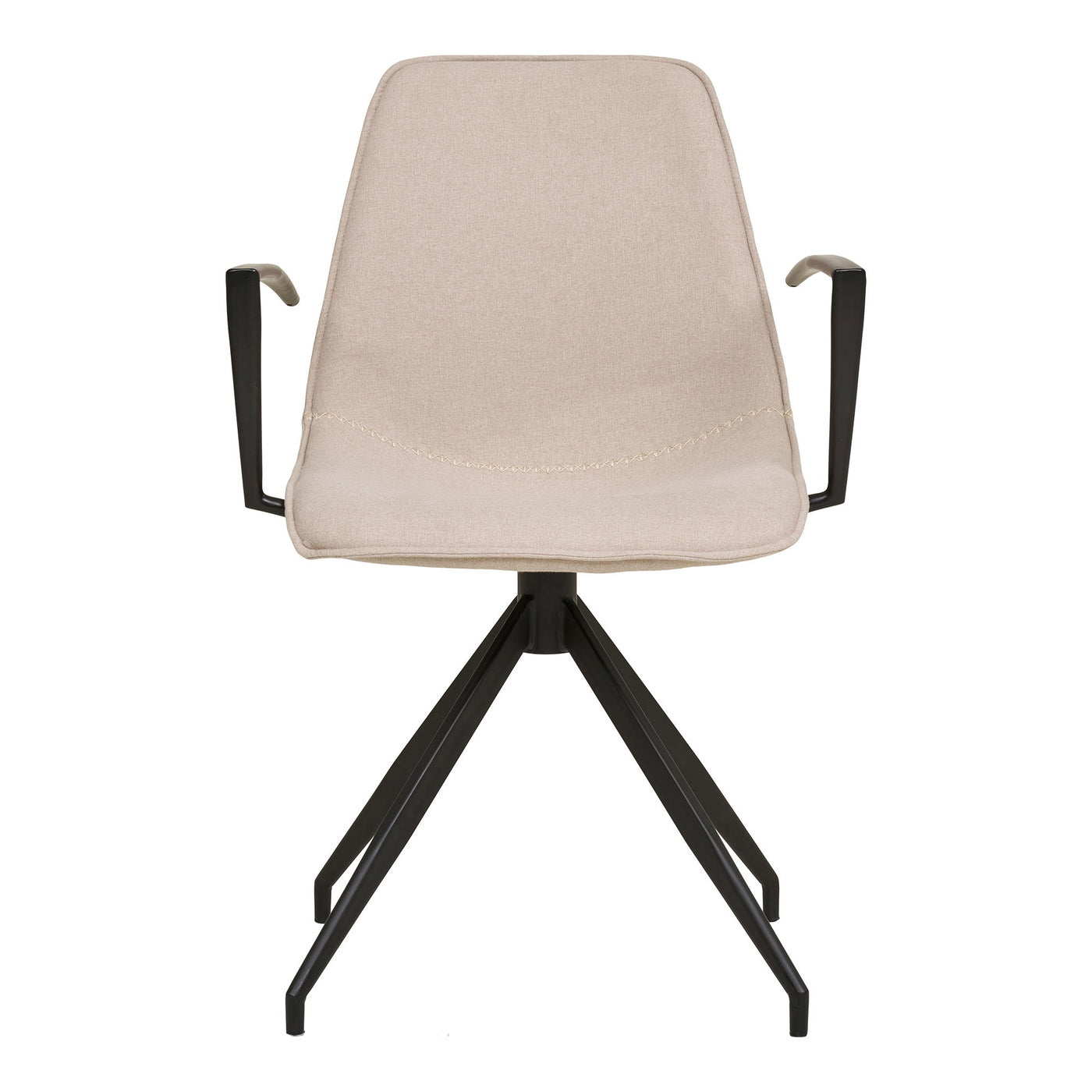 House Nordic - Eetkamerstoel Beige - Draaibaar - Monaco - Set van 2