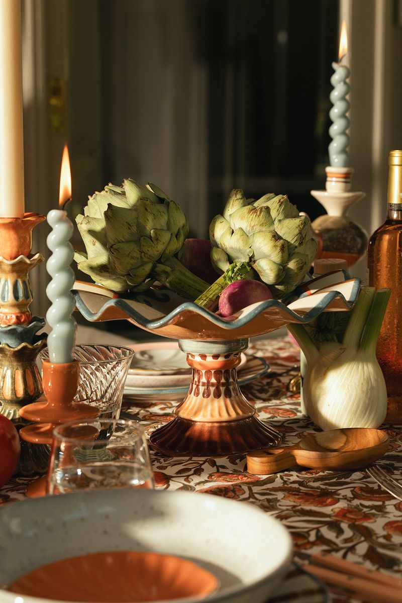 Sissy-Boy Oranje ruffle kandelaar