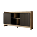 Meubella - Dressoir Benz - Zwart - 150 cm