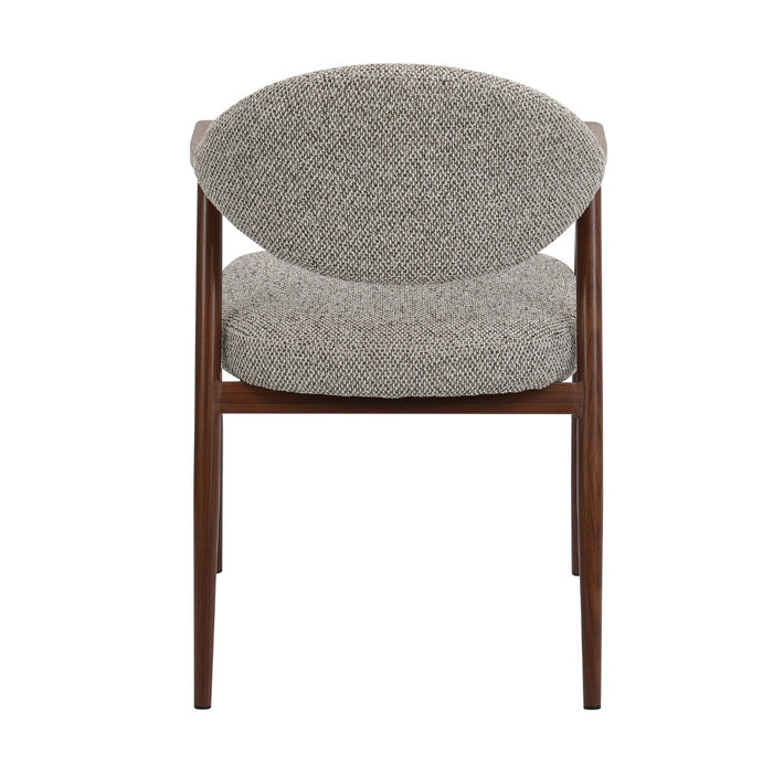 DÉJA Living - Eetkamerstoel Taupe|Walnoot - Karup - Set van 2