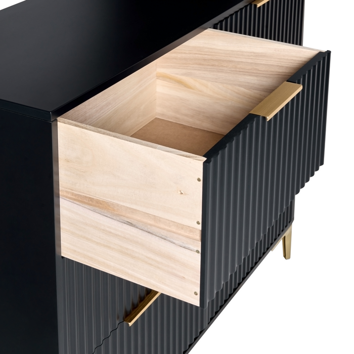 Beliani - WALCOTT - Ladekast met 6 lades - Zwart - MDF