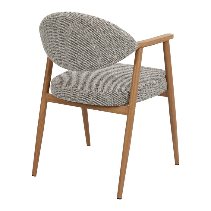 DÉJA Living - Eetkamerstoel Taupe|Naturel - Karup - Set van 2