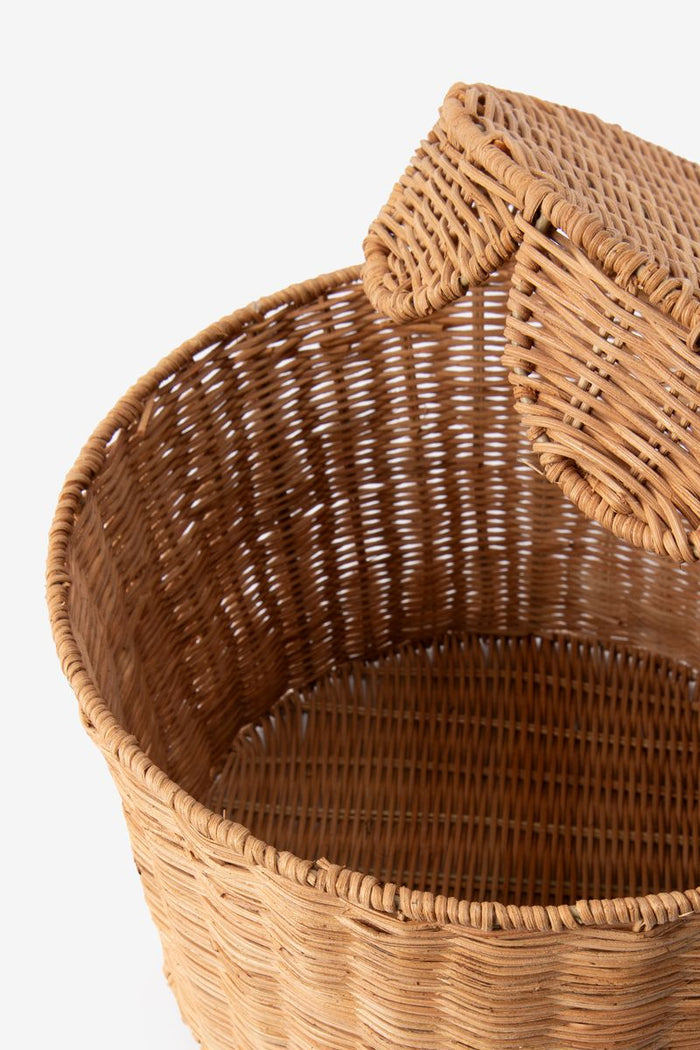 Sissy-Boy Bruine rotan mand ruffle medium