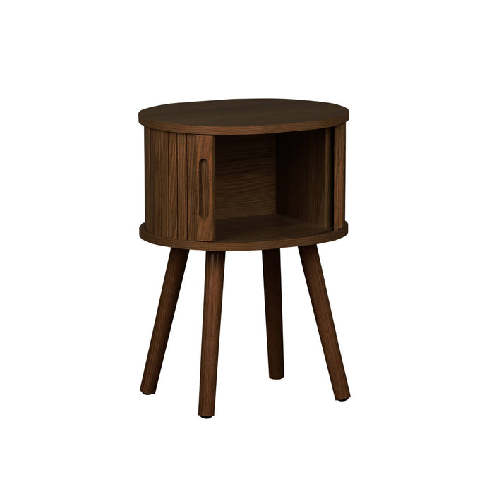 sweeek - Scandinavisch nachtkastje hout decor 2 schuifdeuren (set van