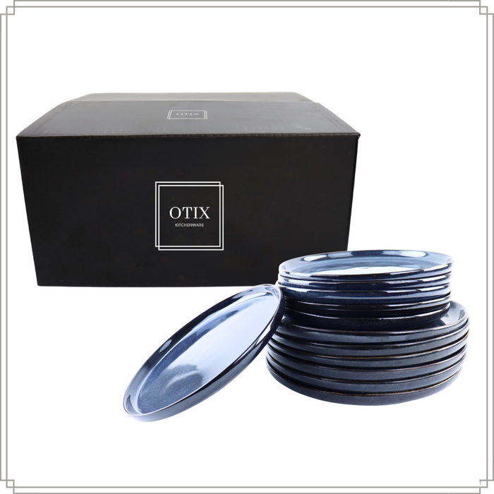 OTIX Serviesset 12-delig Bordenset 6-persoons Ontbijtborden Dinerbo...