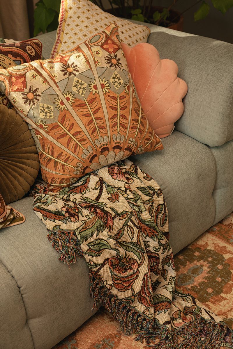 Sissy-Boy Multicolour sprei met bloemendessin (200X250 CM)