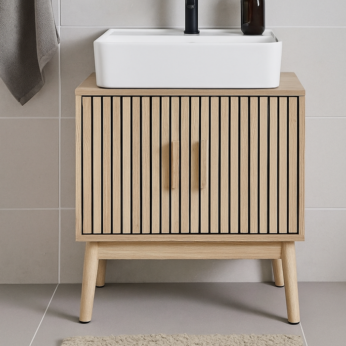 MISOU Klaus Wastafel Onderkast met Uitsparing Wastafelkastje Wasbak...