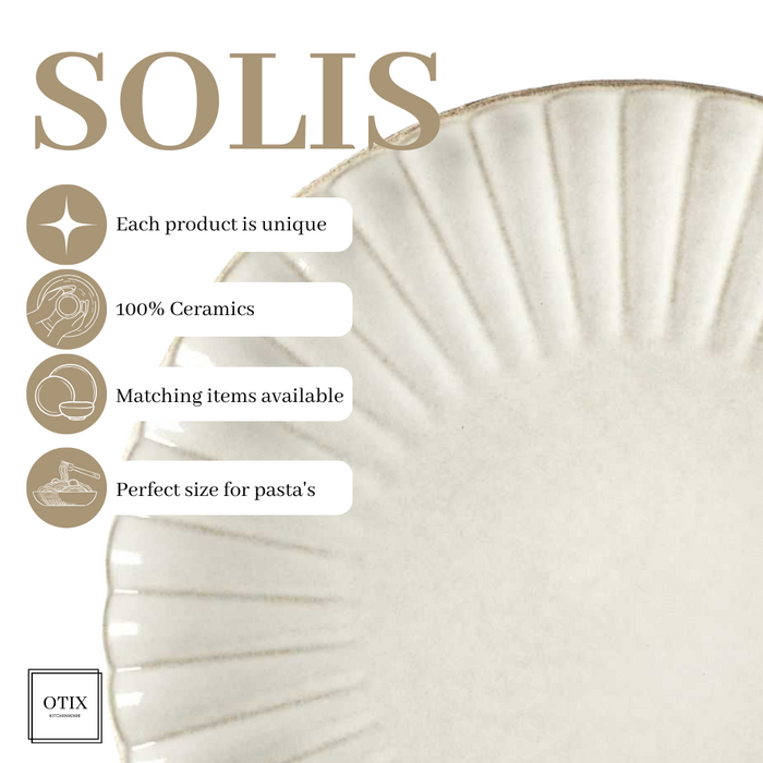 OTIX Dinerborden Bordenset 12 Persoons Onderborden 32cm Wit Keramie...