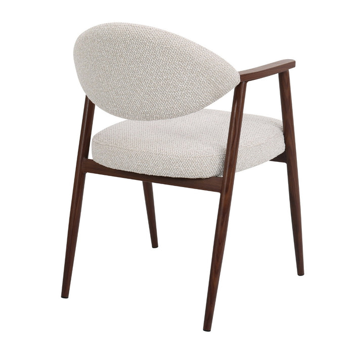 DÉJA Living - Eetkamerstoel Beige|Walnoot - Karup - Set van 2