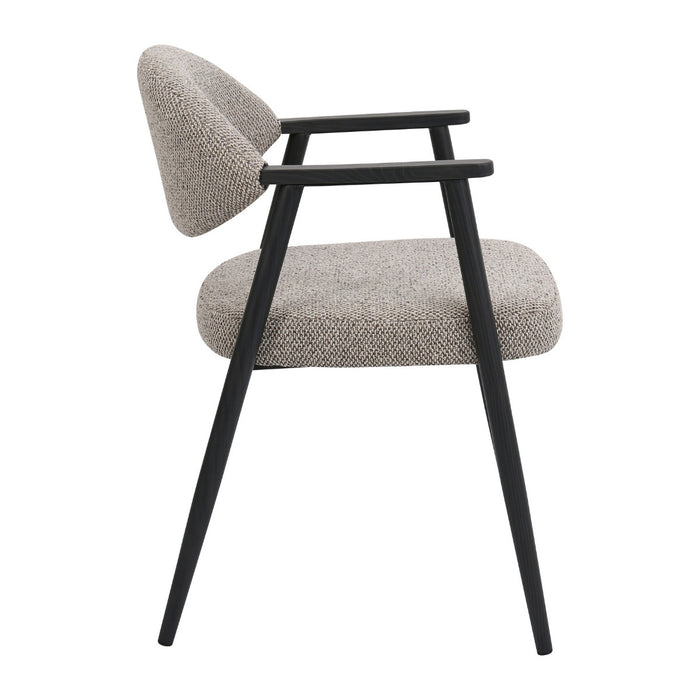 DÉJA Living - Eetkamerstoel Taupe|Zwart - Karup - Set van 2