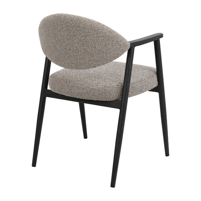 DÉJA Living - Eetkamerstoel Taupe|Zwart - Karup - Set van 2