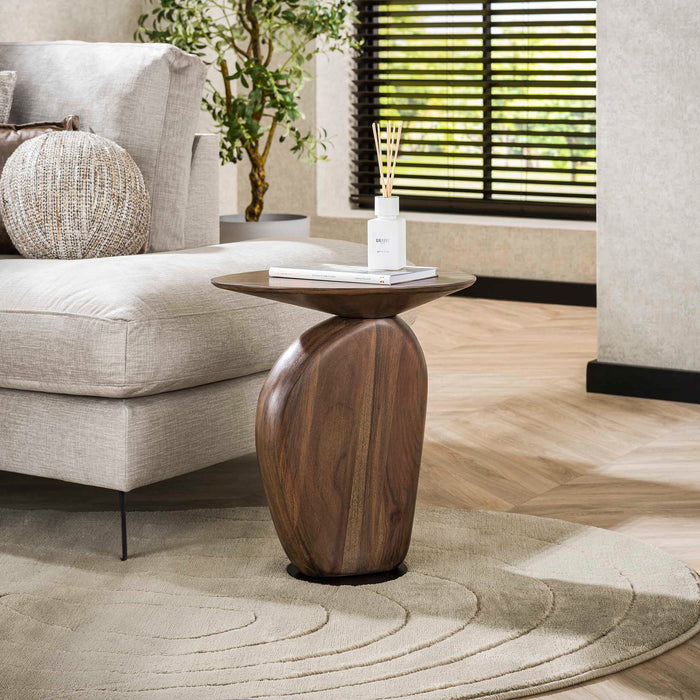 Giga Meubel - Bijzettafel Bruin Hout - 45x36x50cm - Art Solid