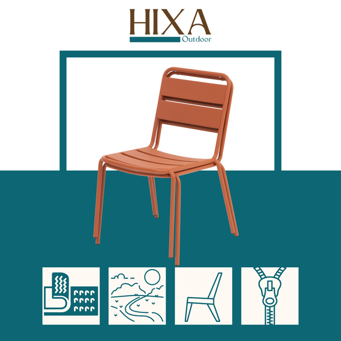 HESPERIDE HIXA Tuinstoelen Eetkamerstoelen voor buiten set van 2 Ee...