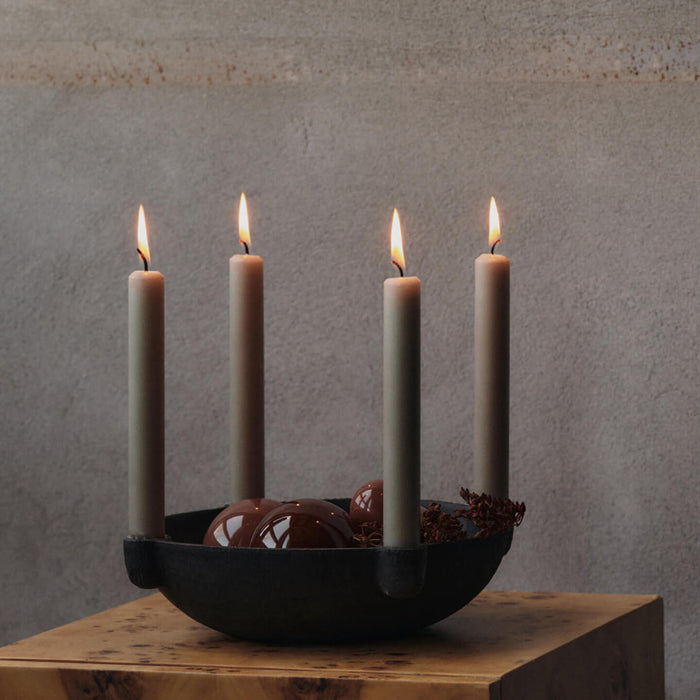 Ferm Living Bowl Kandelaar Ø 27 cm - Donkergrijs