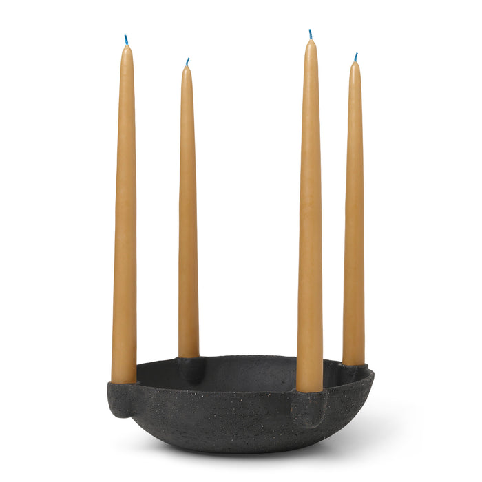 Ferm Living Bowl Kandelaar Ø 27 cm - Donkergrijs