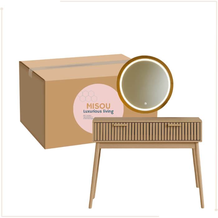 MISOU Klaus Kaptafel met LED Spiegel met verlichting Make up tafel...