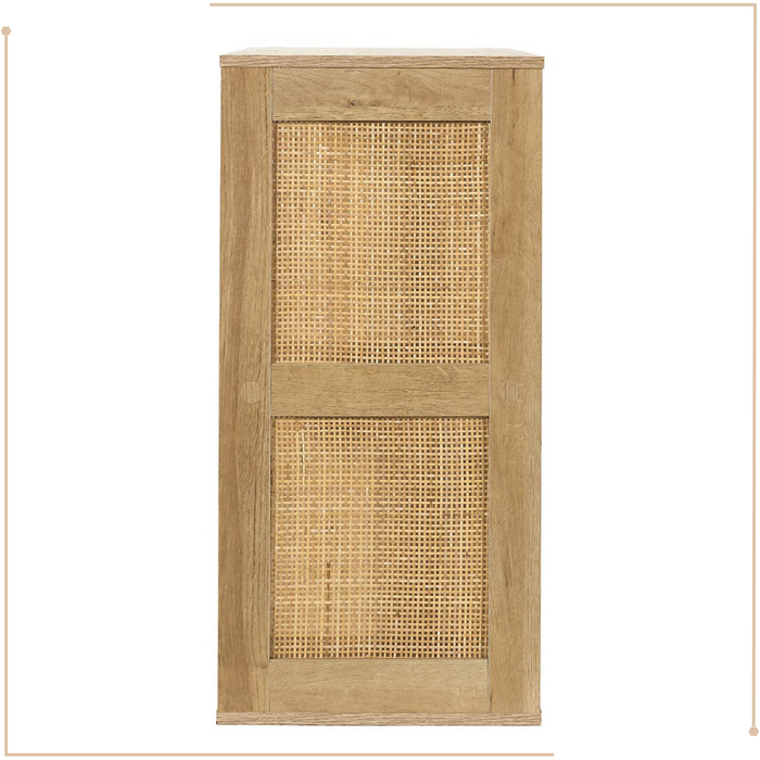 MISOU Bali Wandkast Open Vakkenkast met 4 Vakken Kast Rotan Hout Op...