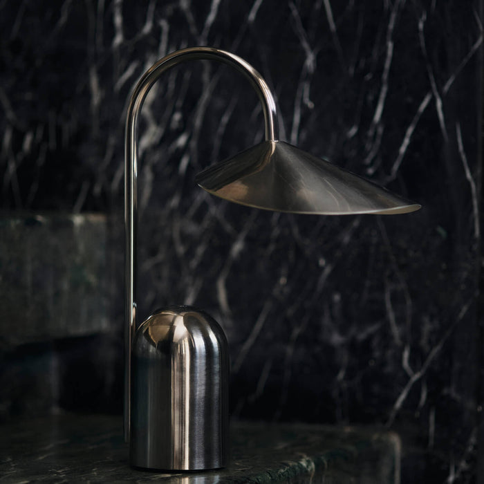 Ferm Living Arum Oplaadbare Tafellamp - Zilver