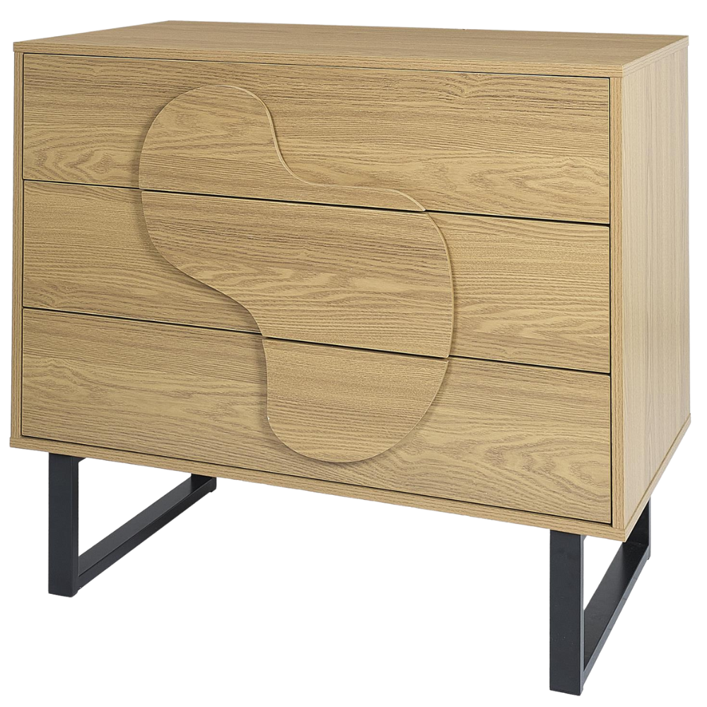 MISOU Calypso Ladekast Commode op Poten met 3 Lades Woonkamer Opber...