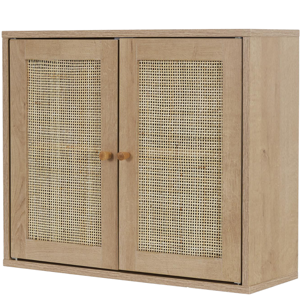 MISOU Bali Wandkastje Ophangbaar Zwevend Nachtkastje Wandkast Woonk...