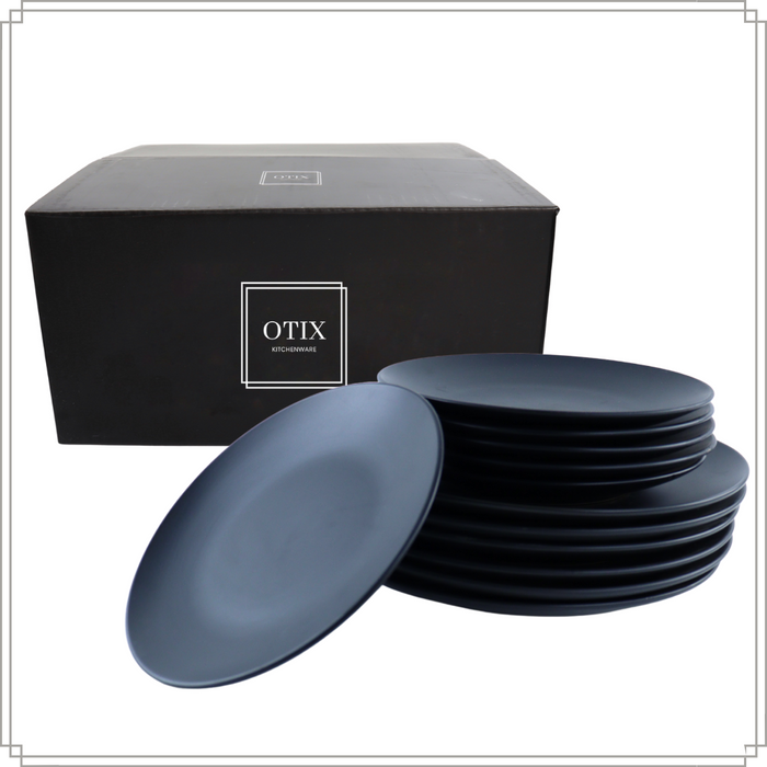 OTIX Serviesset 12-delig Bordenset 6-persoons Ontbijtborden Dinerbo...