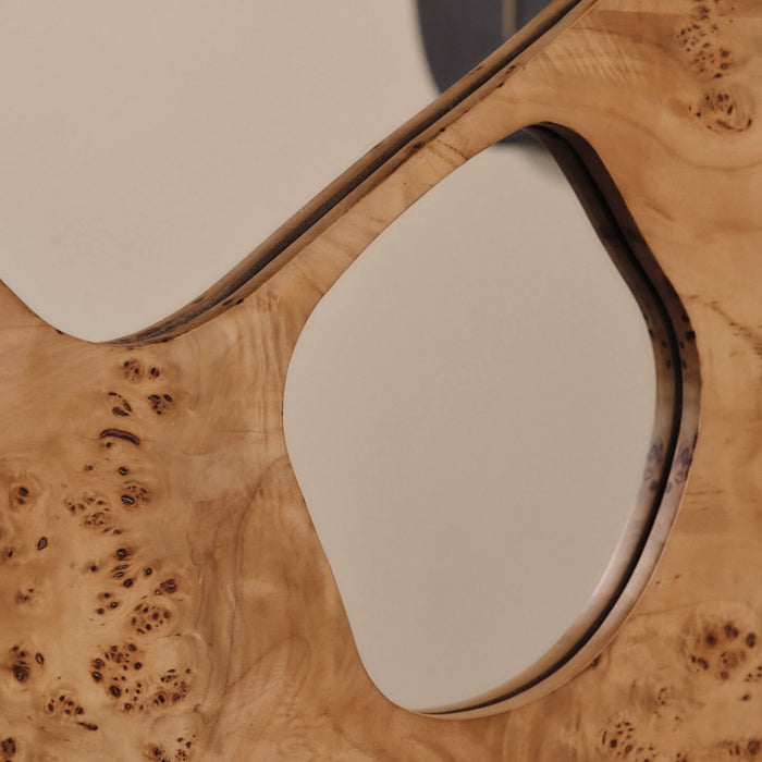 Ferm Living Folia Spiegel  H 82 cm - Natural Burl