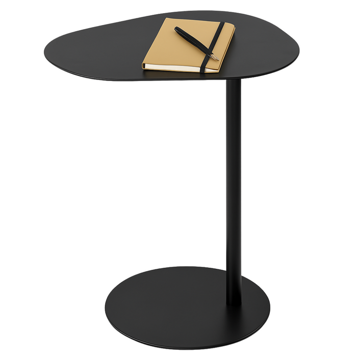 MISOU Bijzettafel Banktafel Organisch Zwart op Voet Koffietafel 35x...