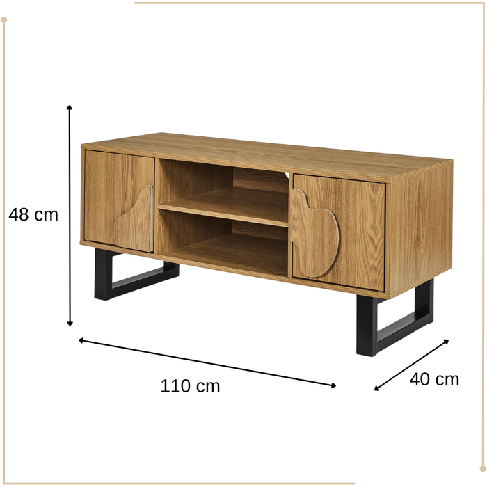 MISOU Calypso TV Meubel Kast met Opbergruimte Wandmeubel TV Stand H...