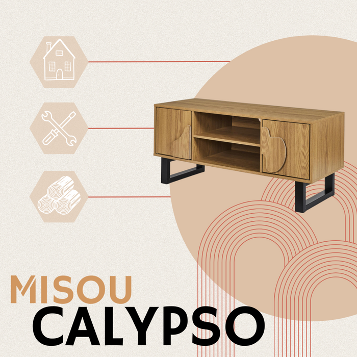 MISOU Calypso TV Meubel Kast met Opbergruimte Wandmeubel TV Stand H...