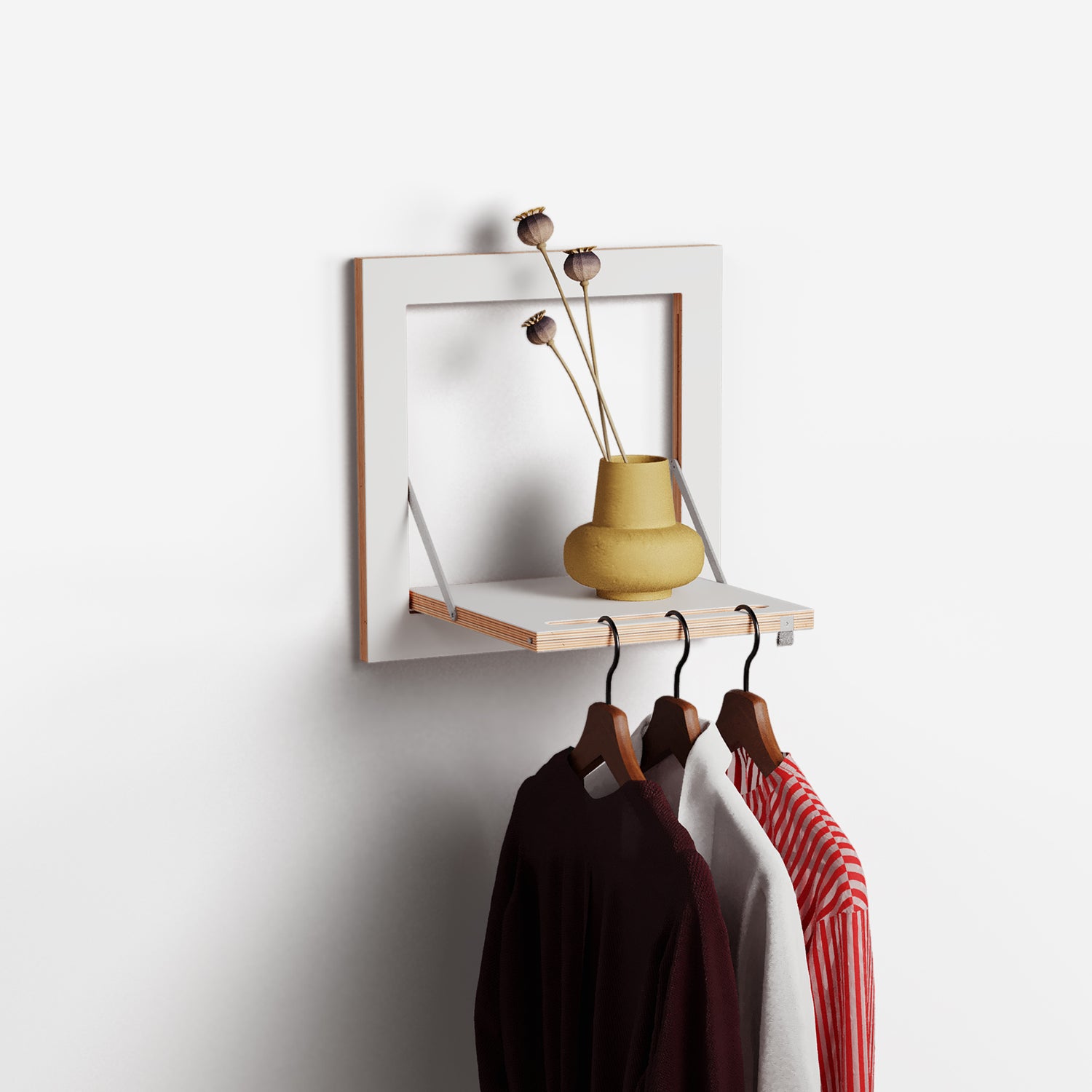 Fläpps Kledingrek Hangrail 40x40-1 - Wit