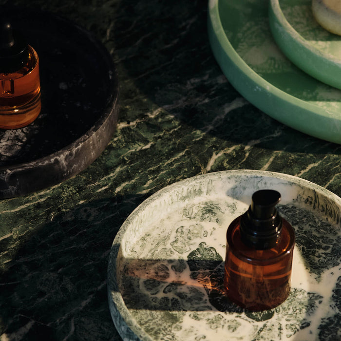 Ferm Living Mist Dienblad - Ø 20 cm - Emerald Off-White