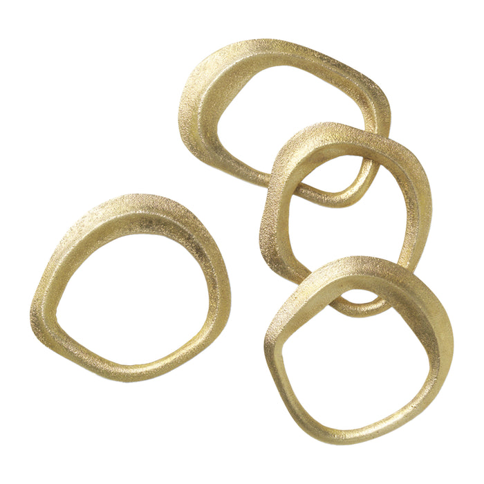 Ferm Living Flow Servetringen - 4 st. - Brass