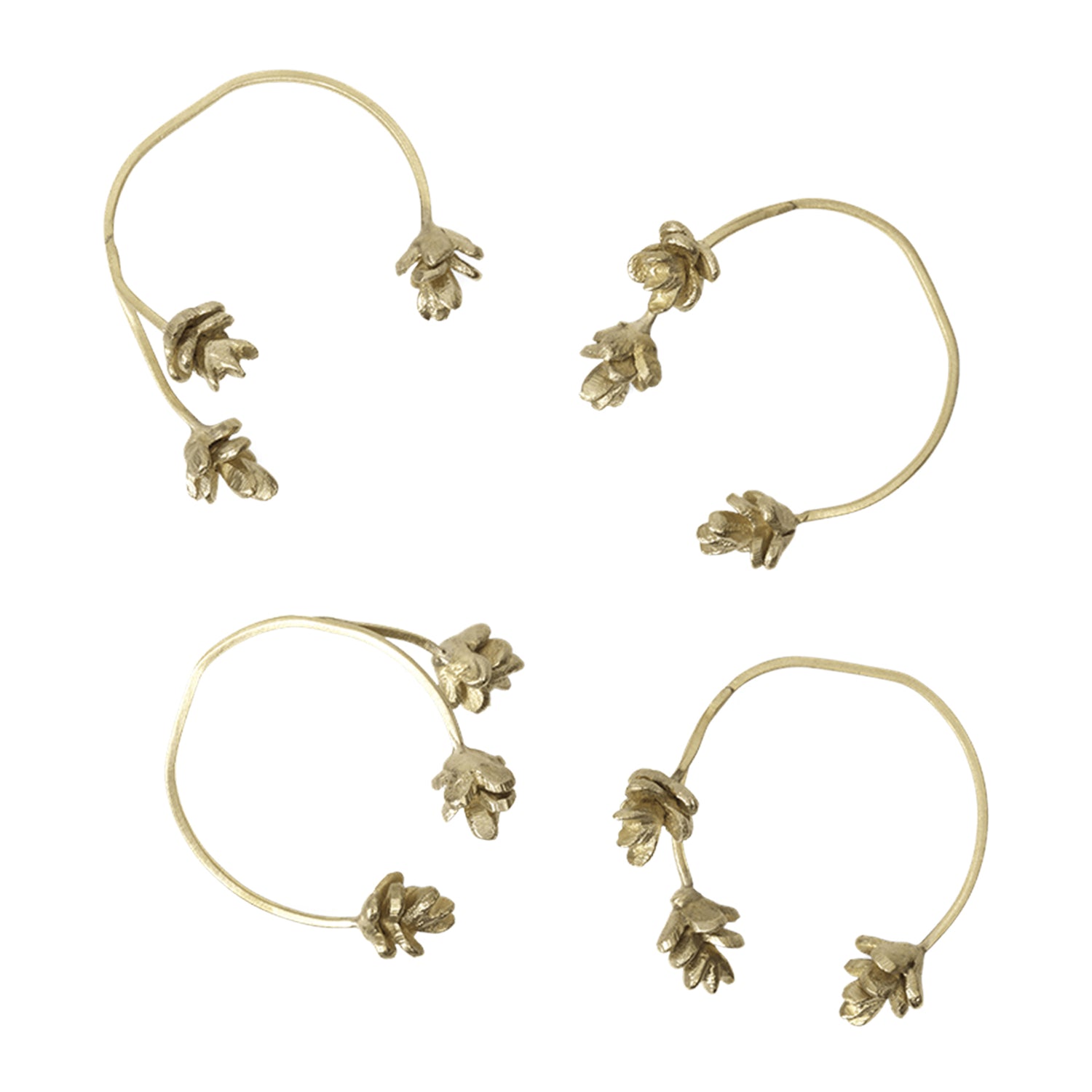 Ferm Living Forest Servetringen - Set van 4 - Brass