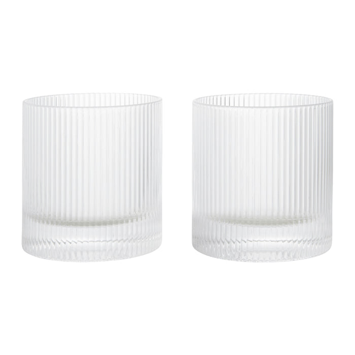 Ferm Living Ripple Waterglazen 2 st. - 250 ml - Clear