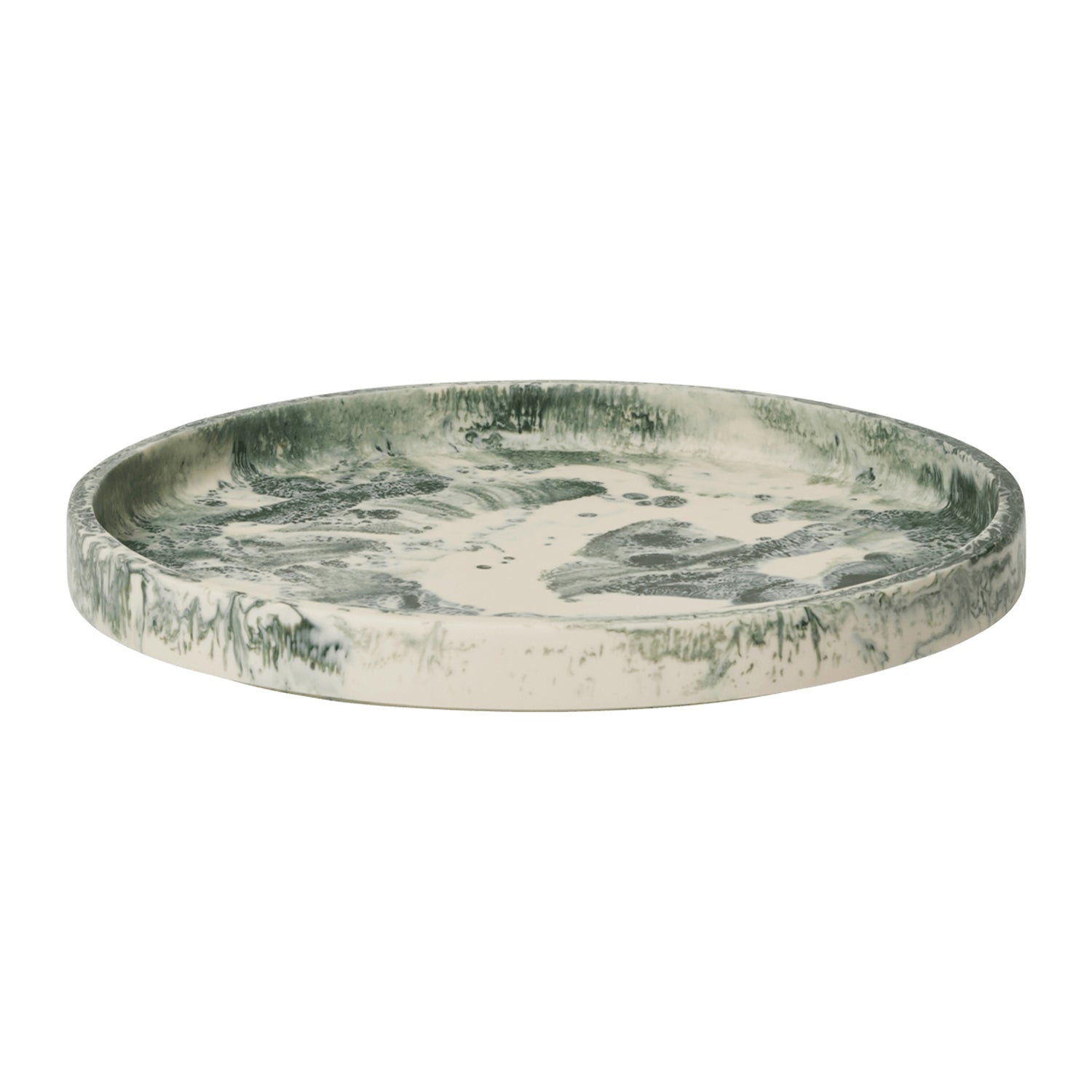 Ferm Living Mist Dienblad - Ø 30 cm - Emerald Off-White