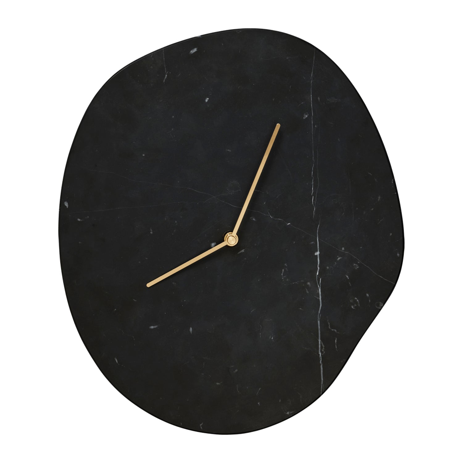 Ferm Living Melt Wandklok - Marmer - Zwart