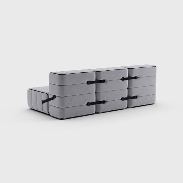 Curt-Set 6 - e.g. Flexibele 3-zitter - Jet - 9803 (Grijs)