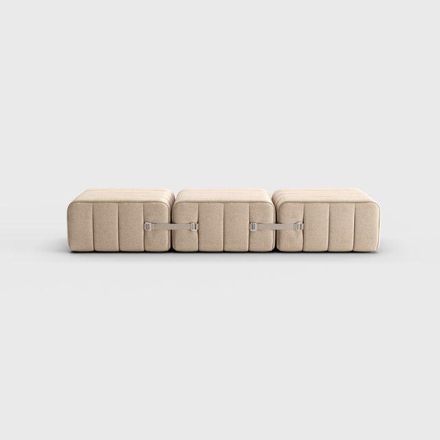 Curt-Set 3 - e.g. Flexibele bank - Dama - 0029 (Beige | Grijs)