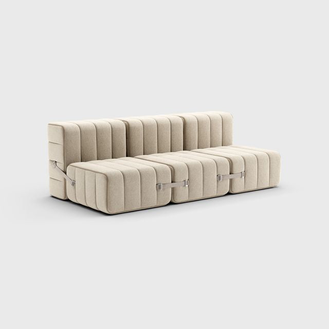 Curt-Set 6 - e.g. Flexibele 3-zitter - Jet - 9110 (Grijs | Beige)