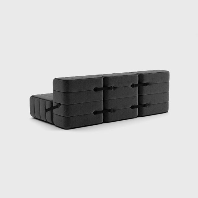 Curt-Set 6 - e.g. Flexibele 3-zitter - Dama - 0004 (Dark Grijs)