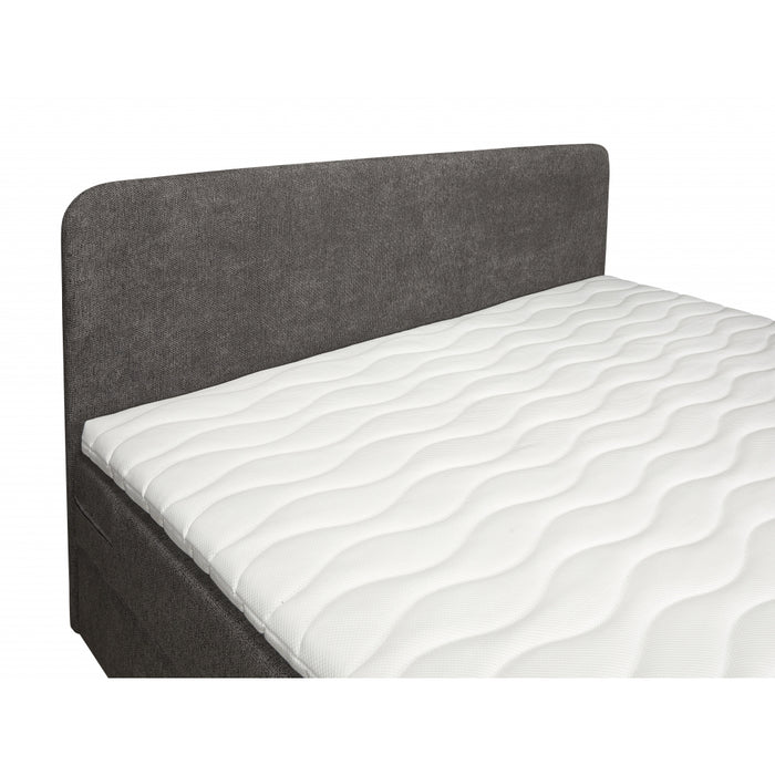 Boxspring Bilbao - Zwart|Antraciet|Grijs - Textiel