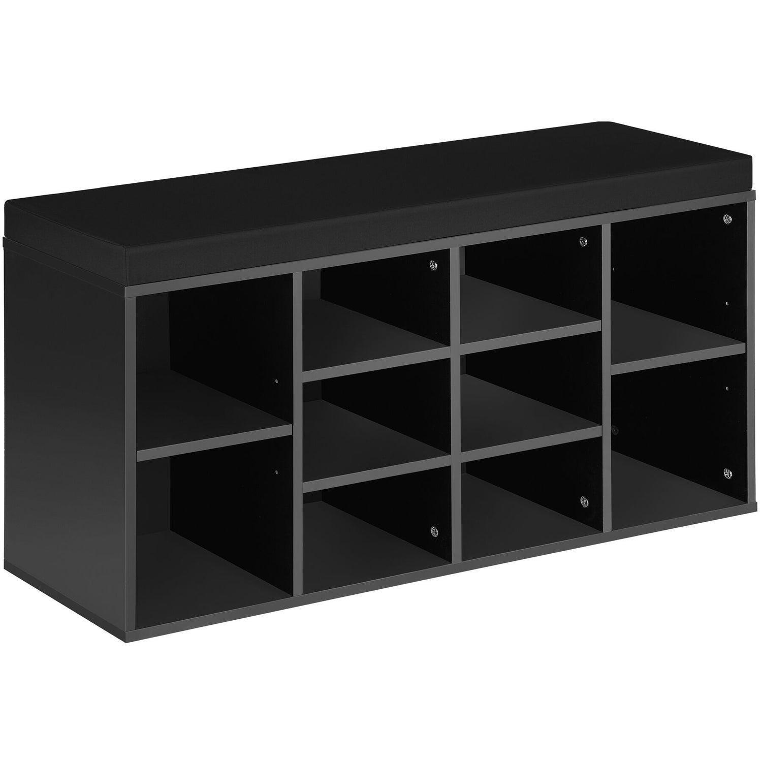 tectake® Schoenenkast met zitkussen 103,5x48x30cm