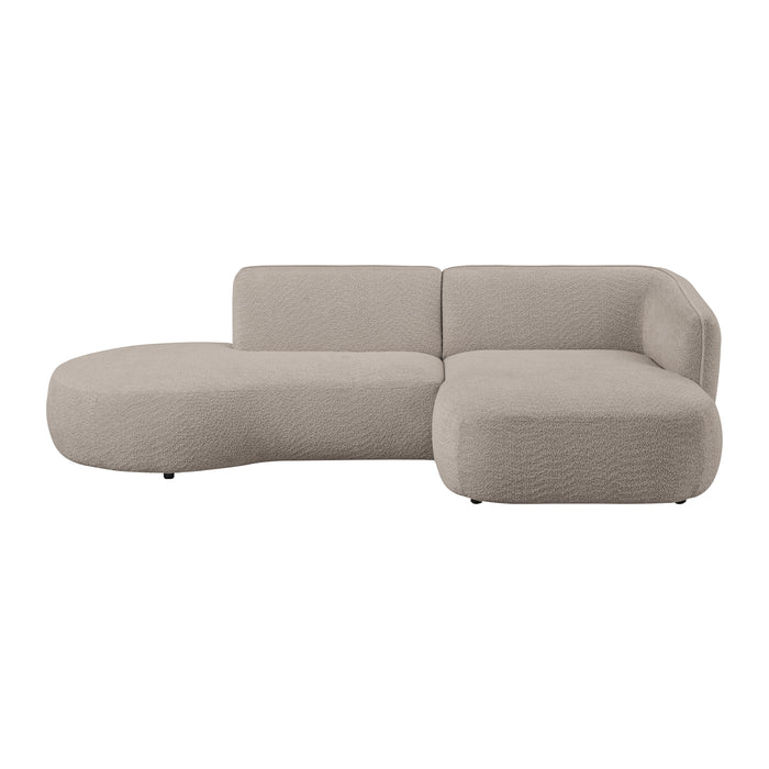 by fonQ Soft Ottomane Bank Links - Bouclé - Greige