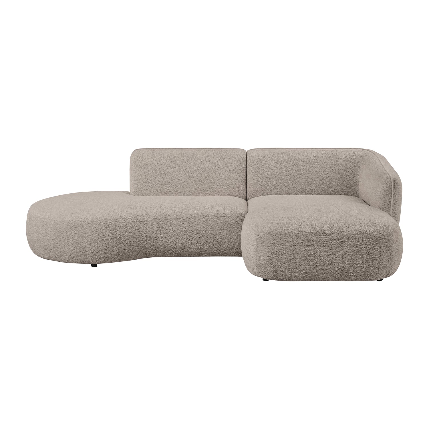 by fonQ Soft Ottomane Bank Links - Bouclé - Greige