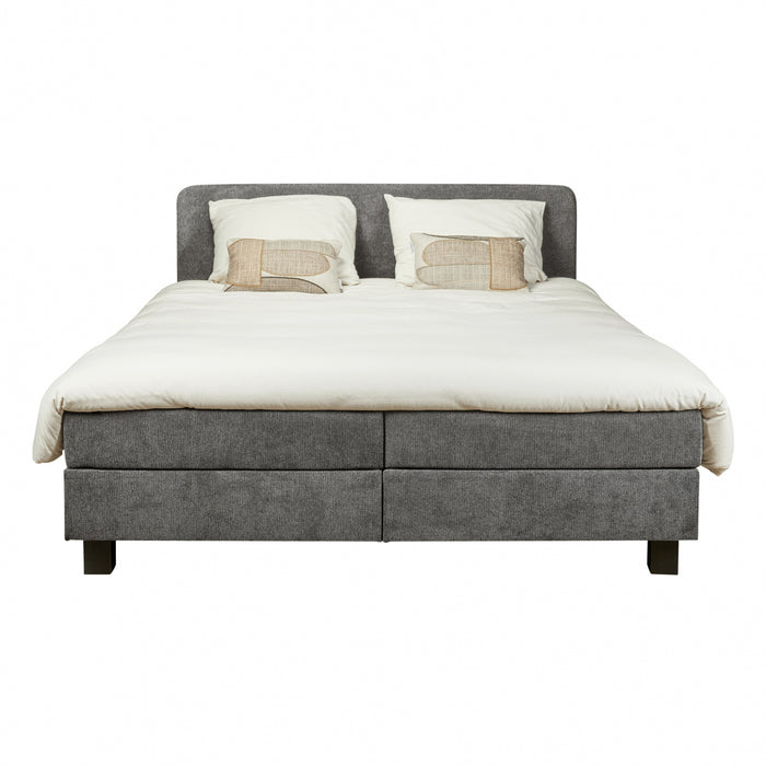 Boxspring Bilbao - Antraciet|Grijs - Textiel