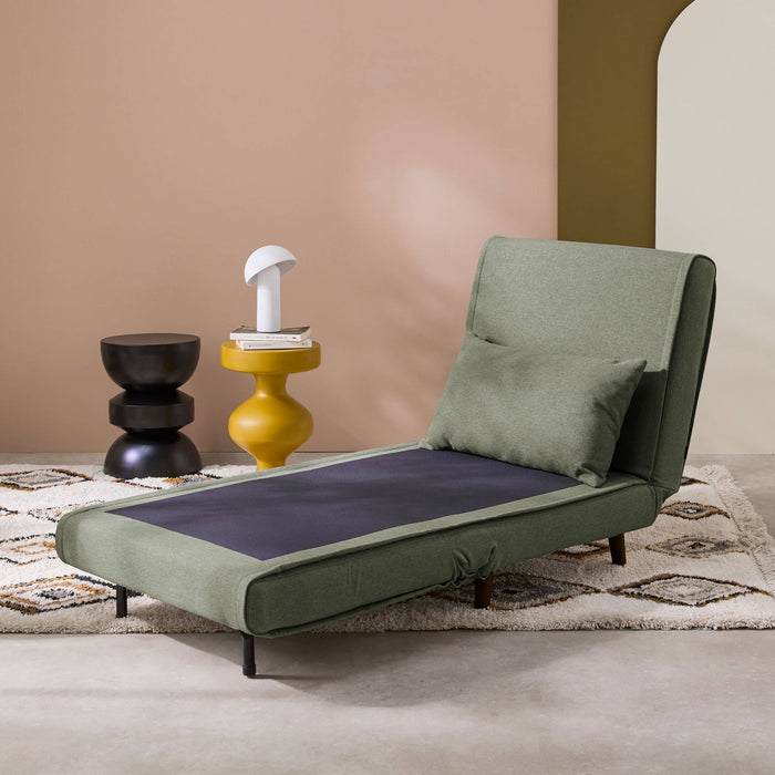 sweeek - Omvormbare fauteuil stof houten frame 1 zitplaats