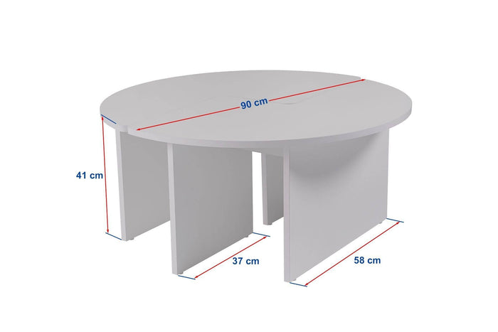 Calicosy - Set van 2 Salontafels MOIRA - B90 cm - Zwart Houtlook